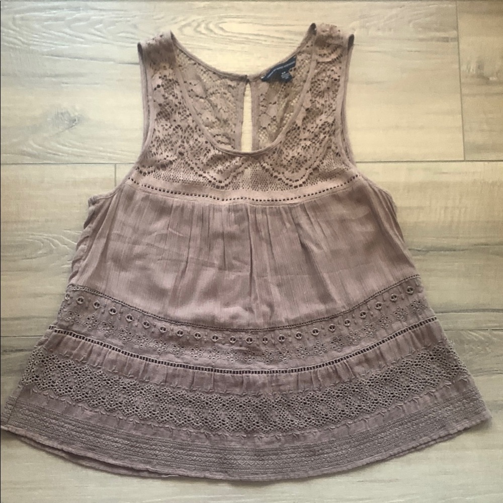 American Eagle Outfitters Tan Sleeveless Tank Top